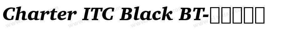 Charter ITC Black BT字体转换